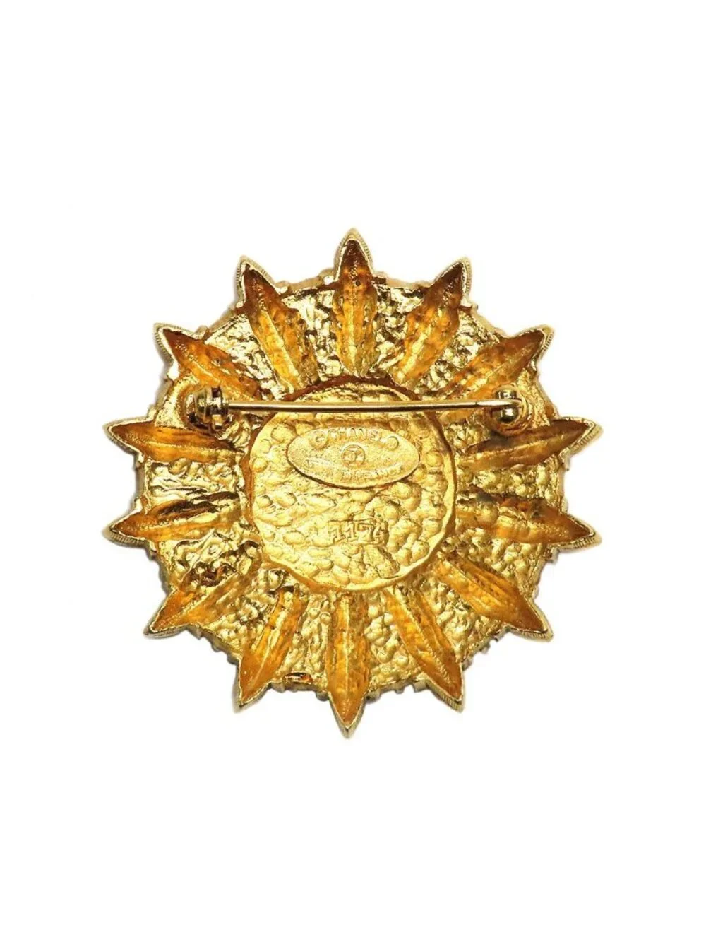 Chanel CC Logo Brooch Vintage Gold